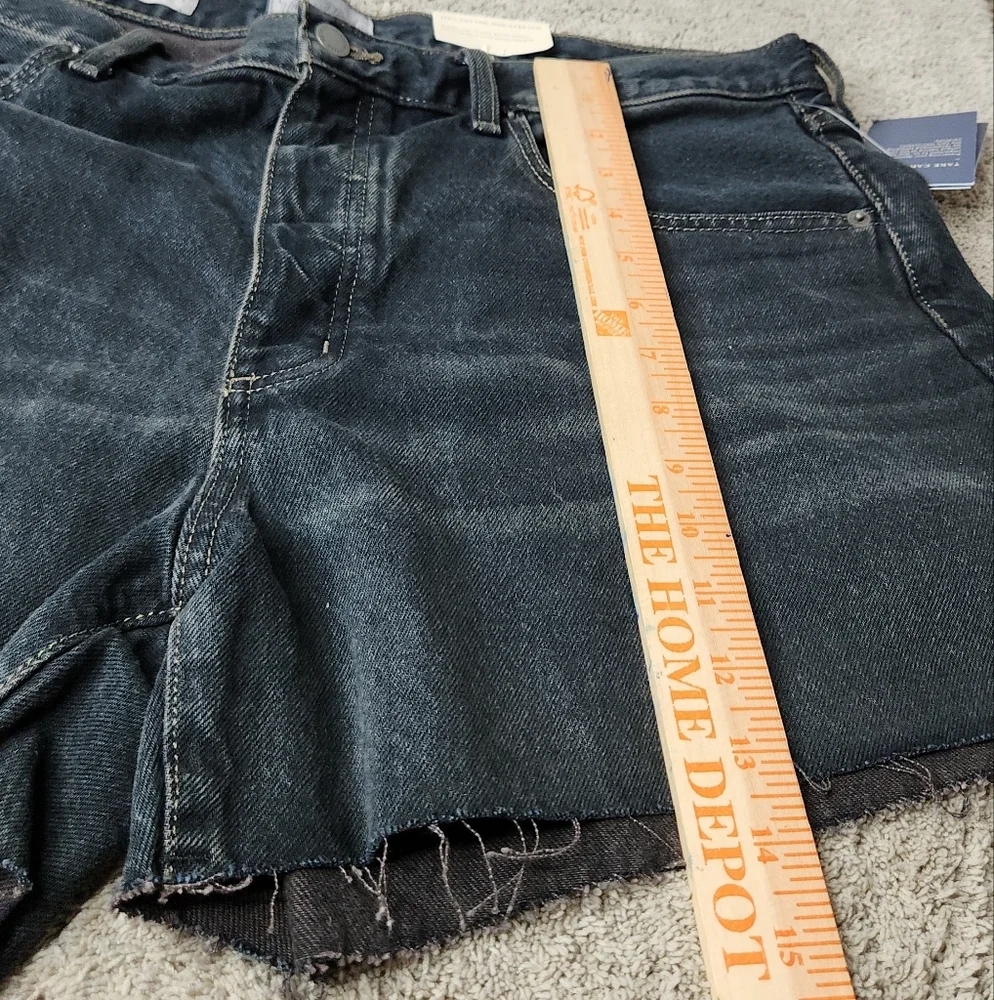 Women's Mid-Rise 90's Baggy Jean Shorts - Universal Thread Black Wash 14